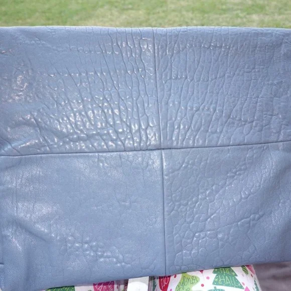 Anthropologie *New Never used Without tags* blue large pebble grain tote - Picture 2 of 8